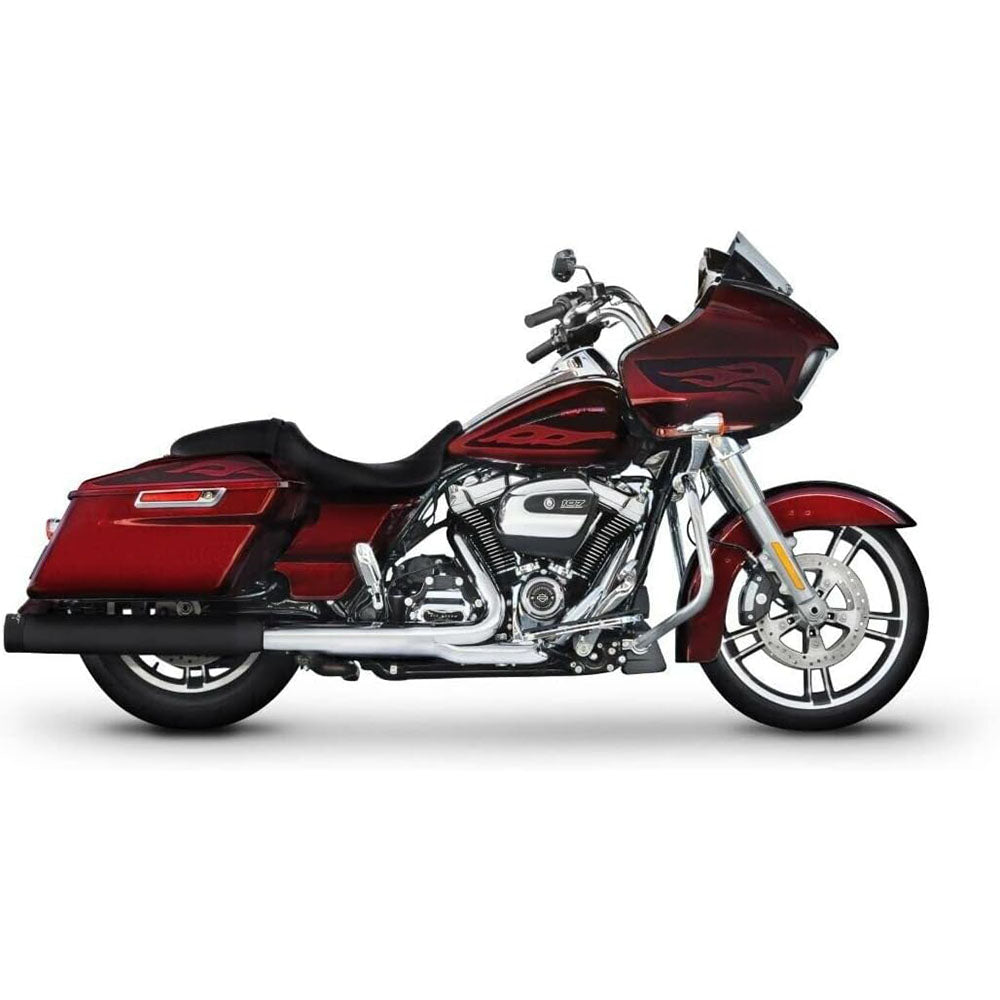 Rinehart Black DBX45 4.5" Slip-On Mufflers Exhaust Pipes 2017+ Harley Touring