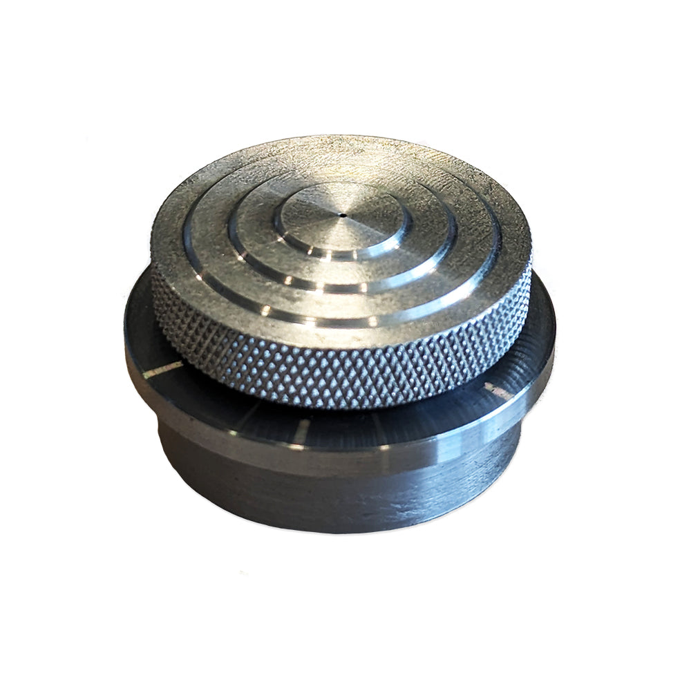 Aluminum Gas Cap Stepped Circle Design with Steel Weld-in Bung