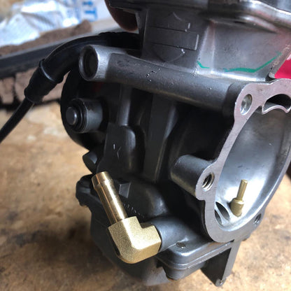 Brass Fuel Inlet Fitting for Keihin CV & Butterfly Carburetors